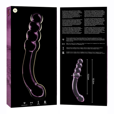 NEBULA SERIES BY IBIZA - MODELO 14 DILDO VIDRO BOROSILICADO 18,5X3 CM