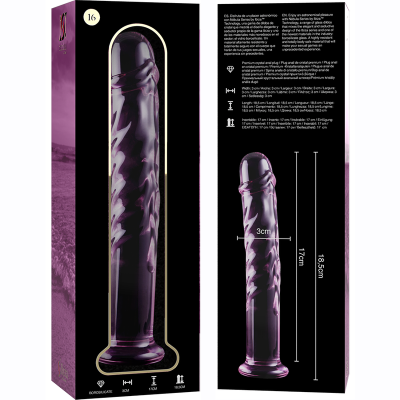 NEBULA SERIES BY IBIZA - MODELO 16 DILDO VIDRO BOROSILICADO 18,5X3 CM