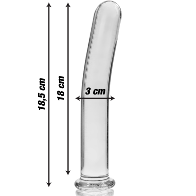 NEBULA SERIES BY IBIZA - MODELO 17 DILDO VIDRO BOROSILICADO 18,5X3 CM