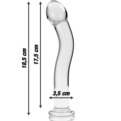 SÉRIE NEBULA BY IBIZA - MODELO 18 DILDO VIDRO BOROSILICADO 18,5X3,5 CM