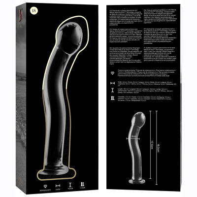 SÉRIE NEBULA BY IBIZA - MODELO 18 DILDO VIDRO BOROSILICADO 18,5X3,5 CM