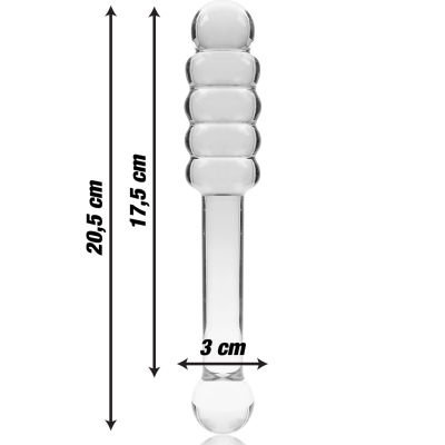 NEBULA SERIES BY IBIZA - MODELO 20 DILDO VIDRO BOROSILICADO 20,5X3 CM