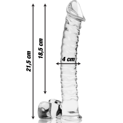 NEBULA SERIES BY IBIZA - MODELO 23 DILDO VIDRO BOROSILICADO 21,5X4 CM