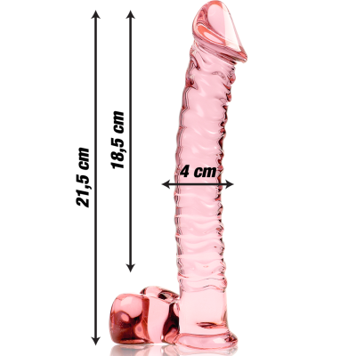 NEBULA SERIES BY IBIZA - MODELO 23 DILDO VIDRO BOROSILICADO 21,5X4 CM