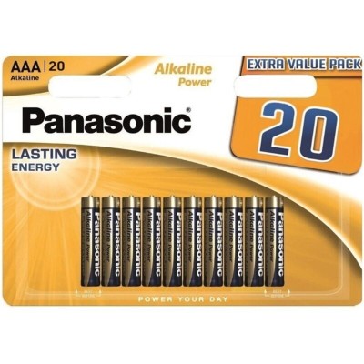 PANASONIC - BATERIA ALCALINA BRONZE AAA LR03 BLISTER*20 - D-242539 - Dona Pimenta