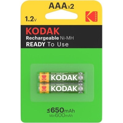 KODAK - BATERIA RECARREGÁVEL HR03 AAA 650mAh BLISTER*2 - D-242558 - Dona Pimenta