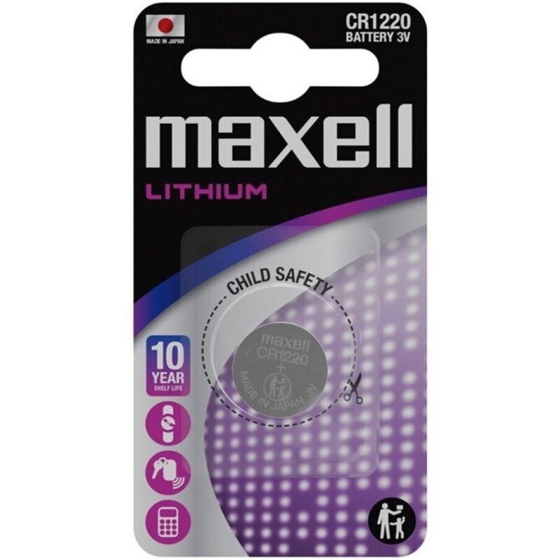 MAXELL - BATERIA DE LÃTIO BOTÃO CR1220 3V BLISTER*1 - D-242561 - Dona Pimenta