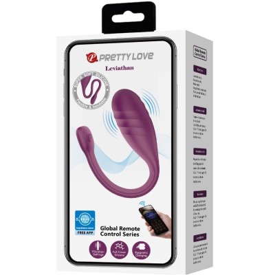 PRETTY LOVE - VIBRADOR CONTROLADO POR APLICATIVO LEVIATHAN ROXO - D-242714 - Dona Pimenta