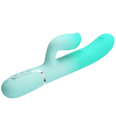 PRETTY LOVE - GIGI MULTIFUNCIONAL COELHO VIBRADOR AQUA VERDE - D-242701 - Dona Pimenta