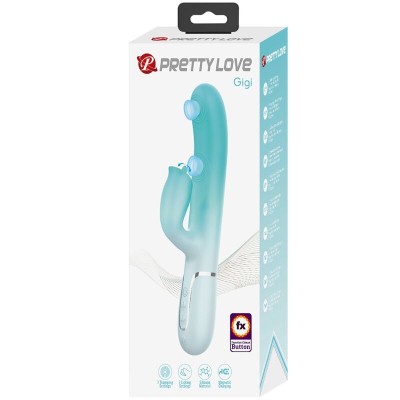 PRETTY LOVE - GIGI MULTIFUNCIONAL COELHO VIBRADOR AQUA VERDE - D-242701 - Dona Pimenta