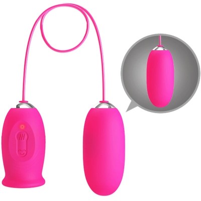 PRETTY LOVE - OVO VIBRADOR DAISY + LÍNGUA ESTIMULANTE DE CLITÓRIS ROSA - D-242421 - Dona Pimenta