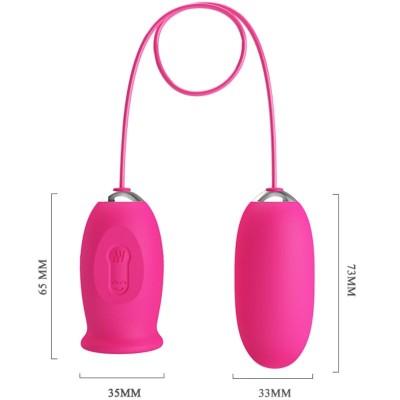 PRETTY LOVE - OVO VIBRADOR DAISY + LÍNGUA ESTIMULANTE DE CLITÓRIS ROSA - D-242421 - Dona Pimenta