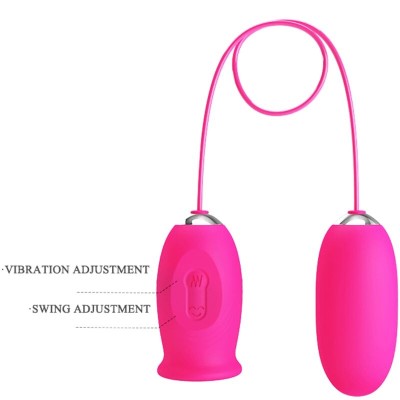 PRETTY LOVE - OVO VIBRADOR DAISY + LÍNGUA ESTIMULANTE DE CLITÓRIS ROSA - D-242421 - Dona Pimenta