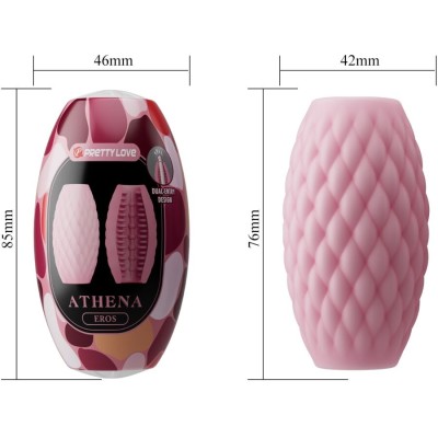 PRETTY LOVE - MASTURBADOR MASCULINO SILICONE ATHENA EROS ROSA - D-242706 - Dona Pimenta