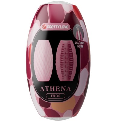 PRETTY LOVE - MASTURBADOR MASCULINO SILICONE ATHENA EROS ROSA - D-242706 - Dona Pimenta