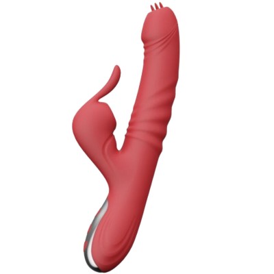 ARMONY - VIBRADOR E SUCKER COM LÍNGUA ESTIMULANTE BORGONHA - D-238197 - Dona Pimenta