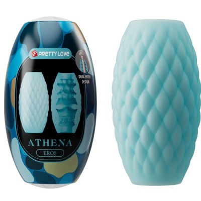 PRETTY LOVE - MASTURBADOR MASCULINO SILICONE ATHENA EROS AZUL CÃU - D-242722 - Dona Pimenta