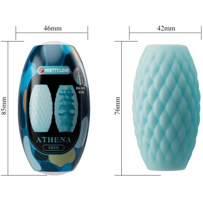 PRETTY LOVE - MASTURBADOR MASCULINO SILICONE ATHENA EROS AZUL CÃU - D-242722 - Dona Pimenta