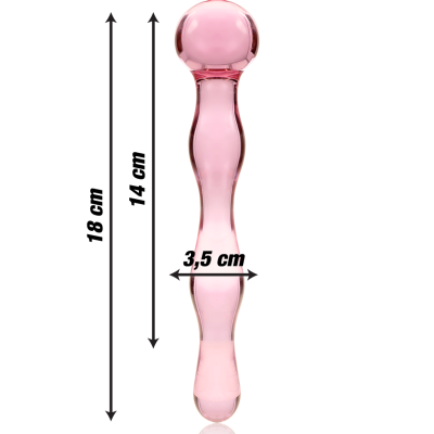 NEBULA SERIES BY IBIZA - MODELO 13 DILDO VIDRO BOROSILICADO 18X3,5 CM