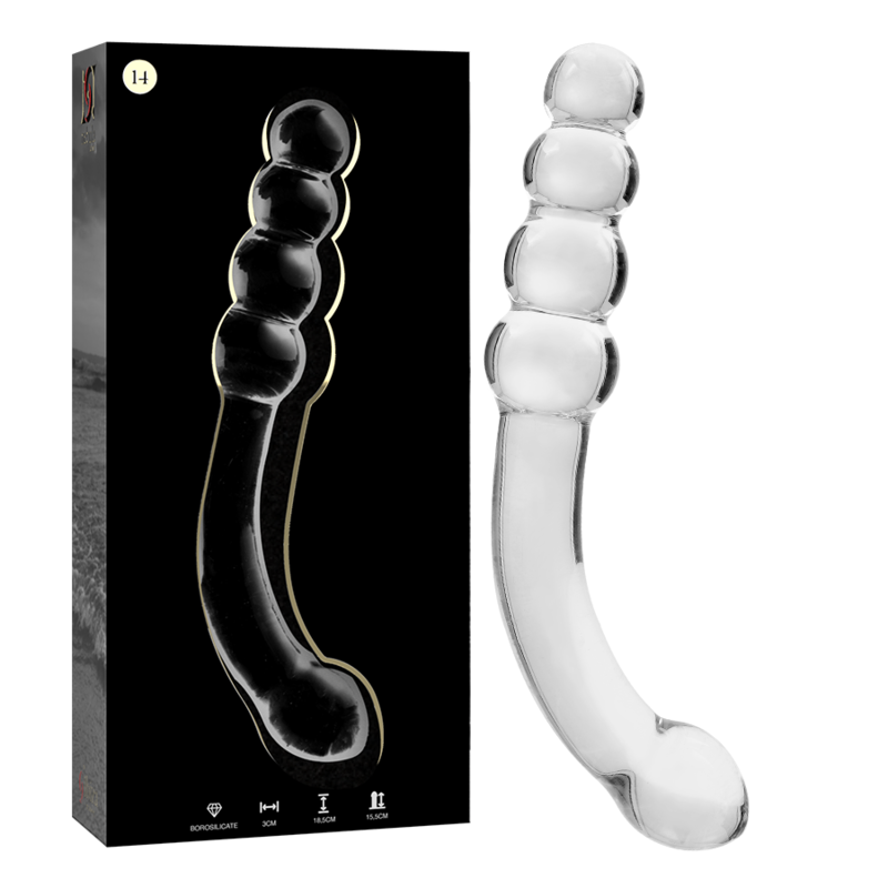 NEBULA SERIES BY IBIZA - MODELO 14 DILDO VIDRO BOROSILICADO 18,5X3 CM