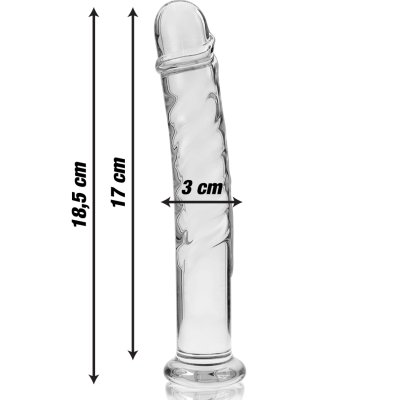 NEBULA SERIES BY IBIZA - MODELO 16 DILDO VIDRO BOROSILICADO 18,5X3 CM