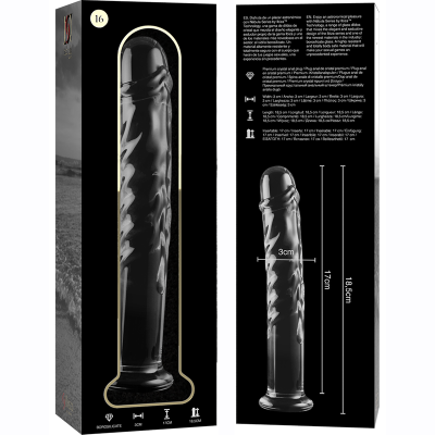 NEBULA SERIES BY IBIZA - MODELO 16 DILDO VIDRO BOROSILICADO 18,5X3 CM