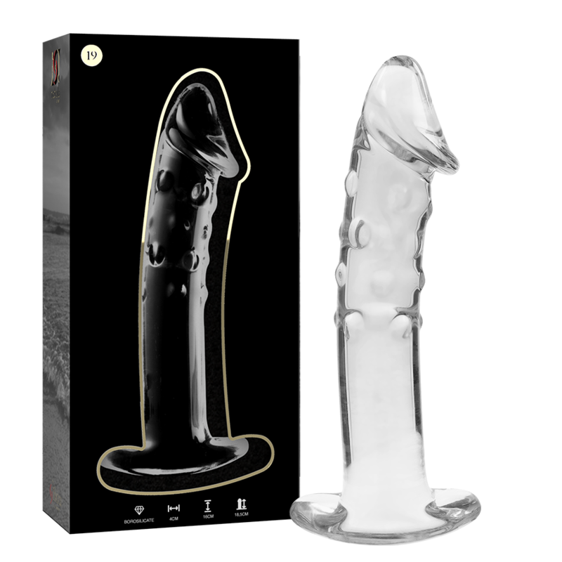 NEBULA SERIES BY IBIZA MODELO 19 DILDO VIDRO BOROSILICADO 18,5X4 CM