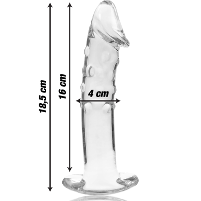 NEBULA SERIES BY IBIZA MODELO 19 DILDO VIDRO BOROSILICADO 18,5X4 CM