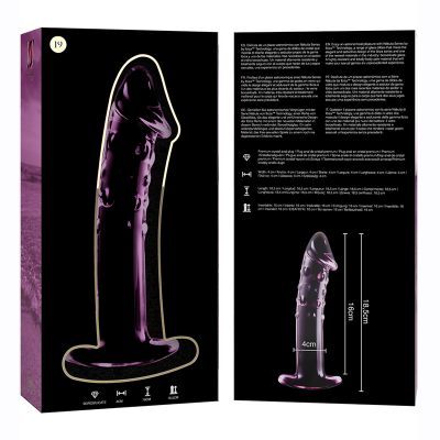 NEBULA SERIES BY IBIZA MODELO 19 DILDO VIDRO BOROSILICADO 18,5X4 CM