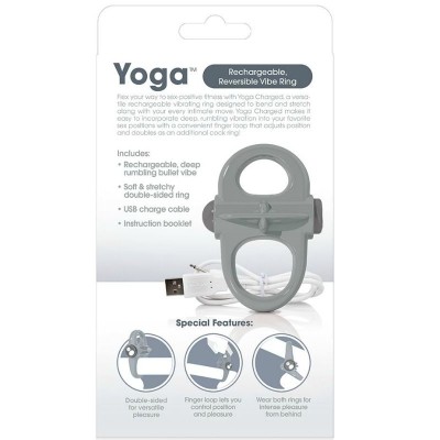 GRITANDO O ANEL RECARREGÁVEL E VIBRANTE YOGA GREY - D-212490 - Dona Pimenta