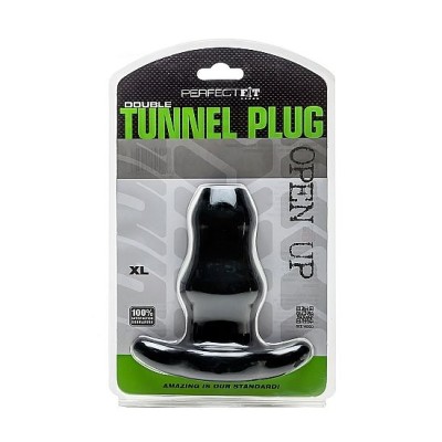 PLUGUE DE TÚNEL DUPLO DE AJUSTE PERFEITO XL LARGE - PRETO - D-213269 - Dona Pimenta