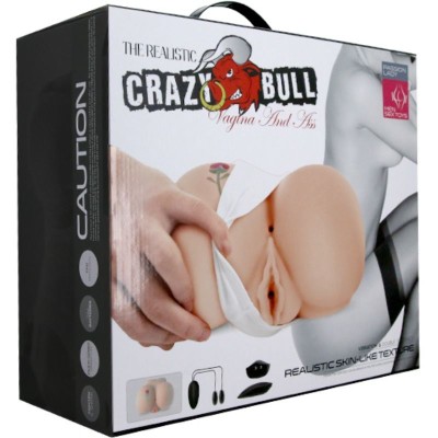 CRAZY BULL - ÂNUS E VAGINA REALÍSTICOS COM TATOO E VIBRAÇÃO - D-214850 - Dona Pimenta