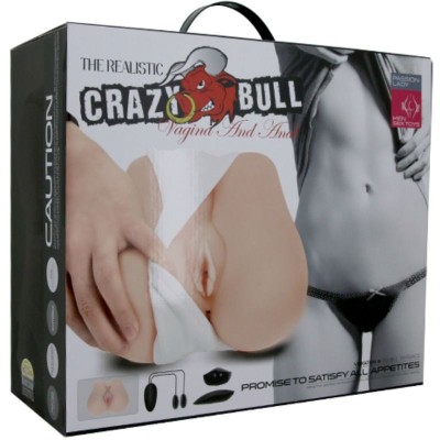 CRAZY BULL - ÂNUS REALISTA E VAGINA COM POSTURA DE VIBRAÇÃO 3 - D-214853 - Dona Pimenta