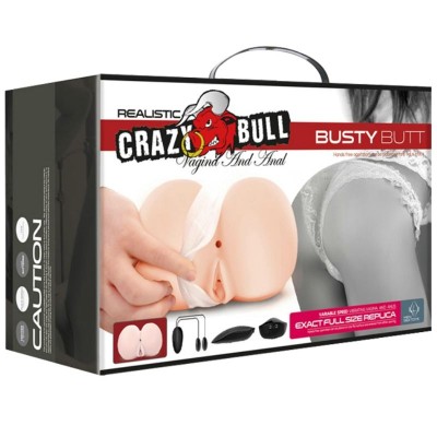 CRAZY BULL - ÂNUS E VAGINA REALÍSTICOS COM POSTURA DE VIBRAÇÃO 6 - D-214858 - Dona Pimenta