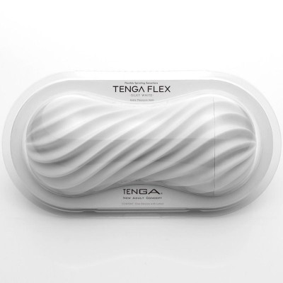 TENGA FLEX MASTUBADOR MASCULINO BLANCO - D-216577 - Dona Pimenta