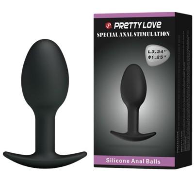 PRETTY LOVE PLUG ANAL SILICONA 6.5 CM NEGRO - D-211806 - Dona Pimenta