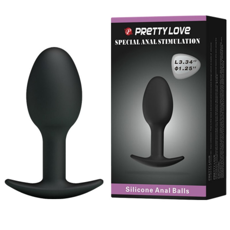 PRETTY LOVE PLUG ANAL SILICONA 6.5 CM NEGRO - D-211806 - Dona Pimenta