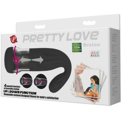 PRETTY LOVE MASTURBADOR RECARGABLE MULTIFUNCIÓN BRETON - D-219990 - Dona Pimenta