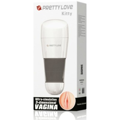 PRETTY LOVE KITTY MASTURBADOR BLANCO VAGINA - D-220242 - Dona Pimenta