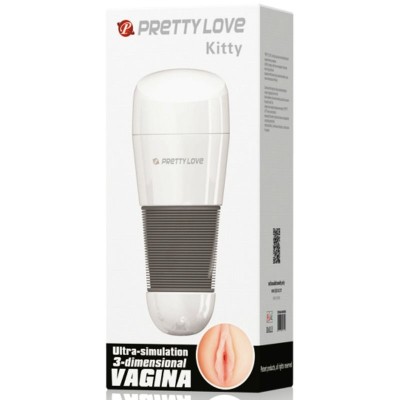 PRETTY LOVE KITTY MASTURBADOR BLANCO VAGINA 2 - D-220345 - Dona Pimenta