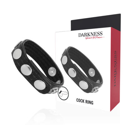 DARKNESS COCKRING DE COURO - D-221246 - Dona Pimenta