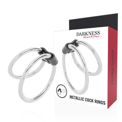 DARKNESS DOUBLE METAL RING PENIS - D-221251 - Dona Pimenta