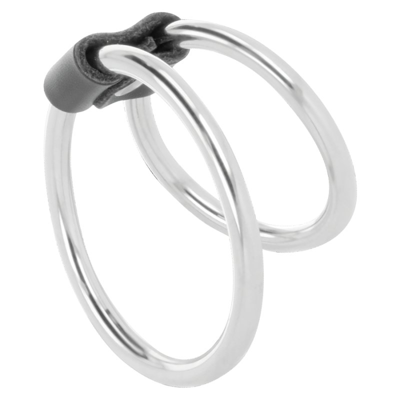 DARKNESS DOUBLE METAL RING PENIS - D-221251 - Dona Pimenta