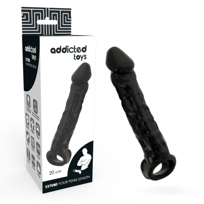 ADDICTED TOYS EXTENSOR PARA EL PENE NEGRO - D-222061 - Dona Pimenta